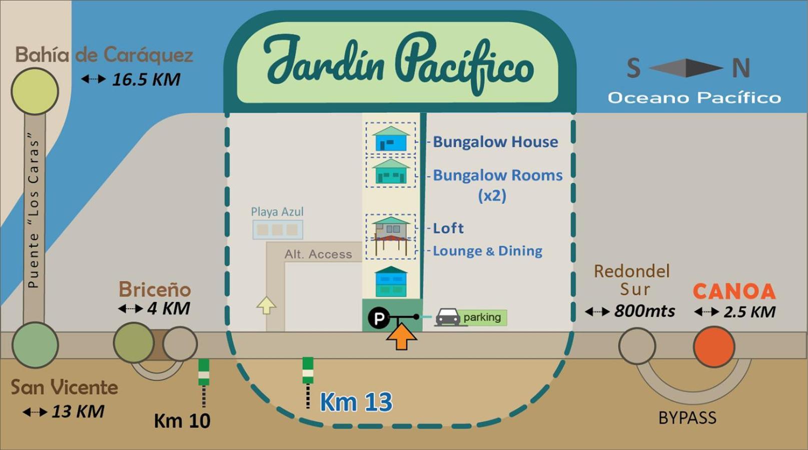 Hotel Jardin Pacifico Canoa Exterior foto